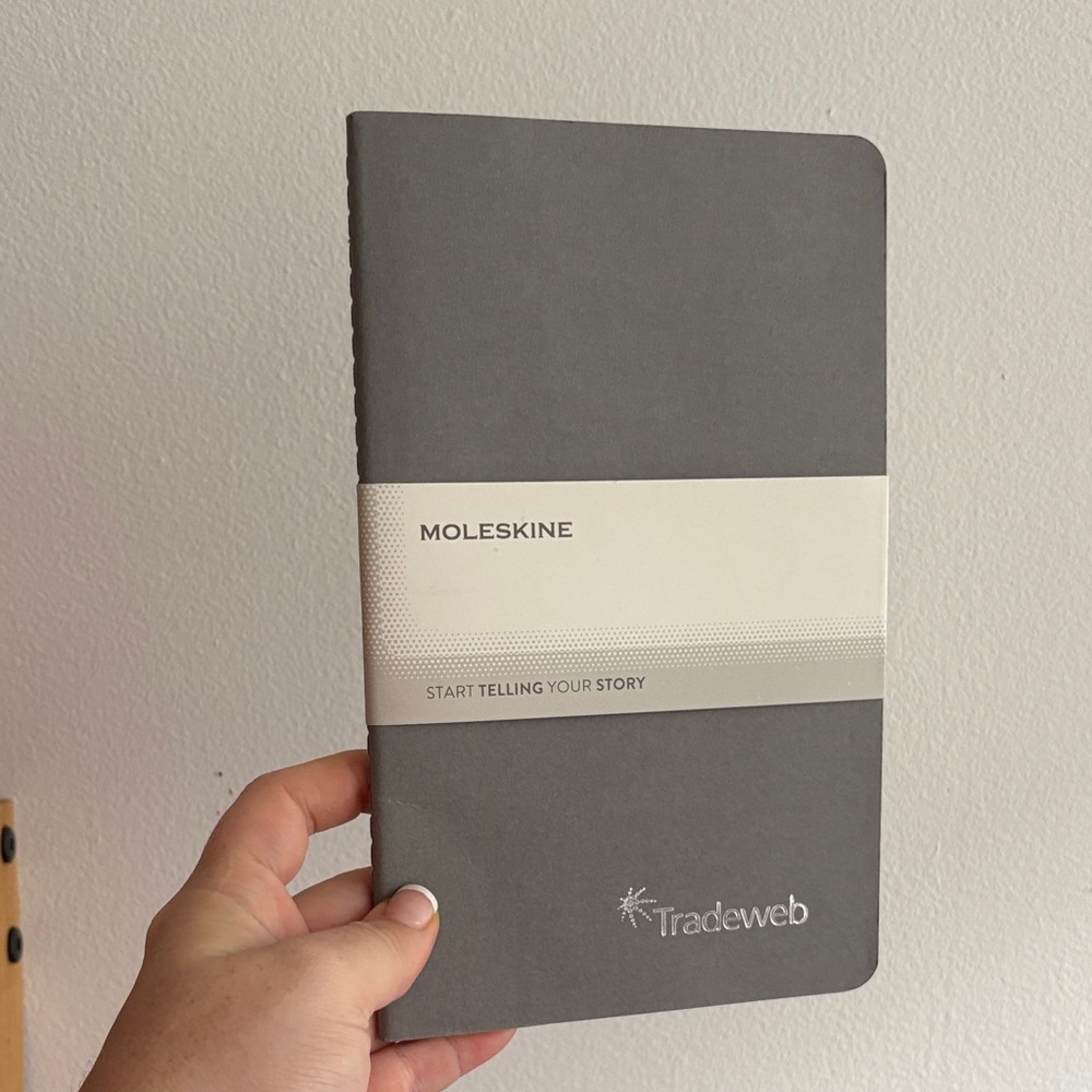 Moleskine Charcoal Journal with Tradeweb Logo